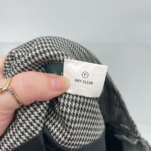 Harve Benard Womens Pencil Straight Skirt Houndstooth Stretch Black White 14 - Picture 5 of 11